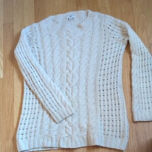 Cashmere Ivory Cable Knit Sweater